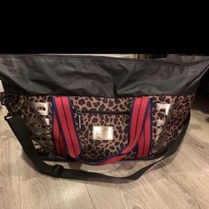 Animal print duffle bag